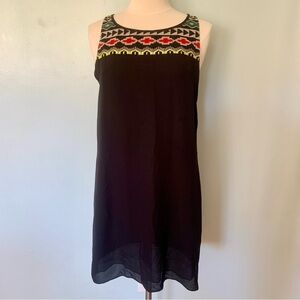 Anthro THML Tribal Aztec Boho Embroidered Shift Dress